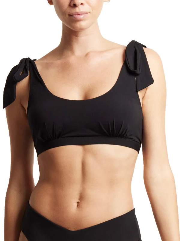 Scoop Neck Swim Top Black