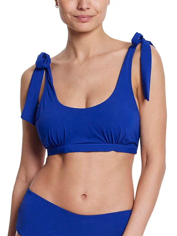 Scoop Neck Swim Top Poolside Blue