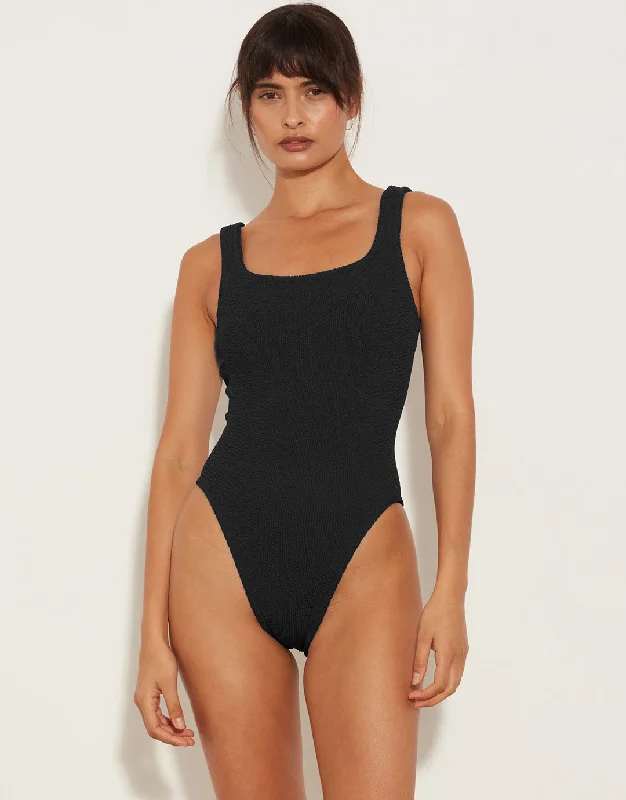 Square Neck Swimsuit - Black