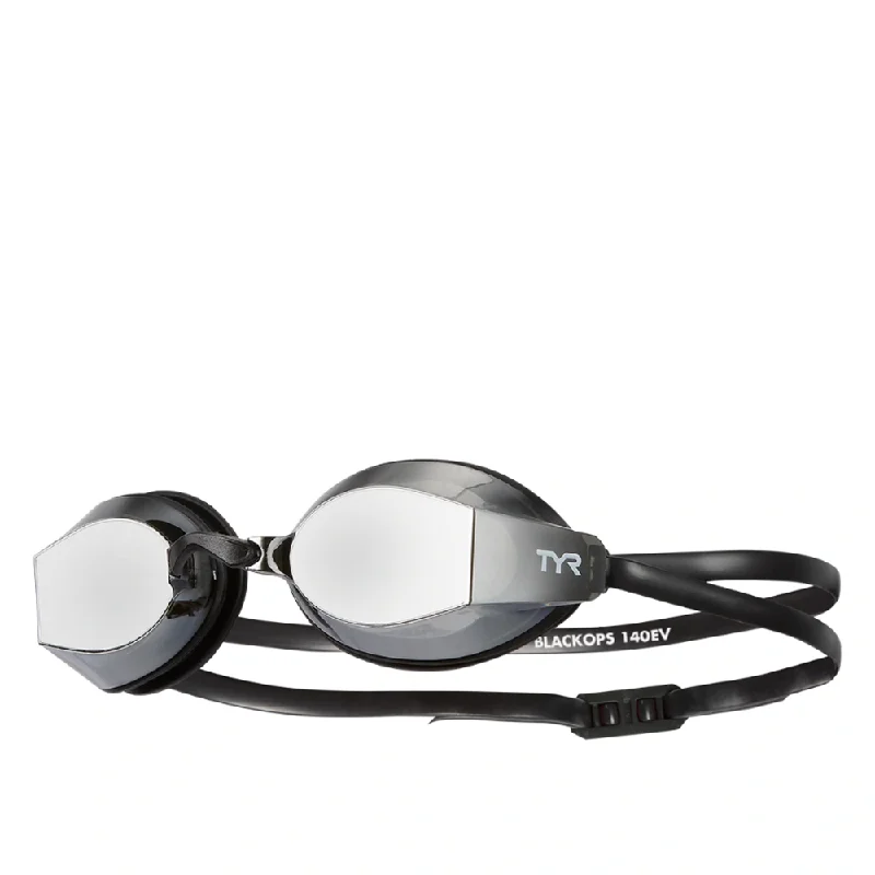 TYR Adults Black Ops 140 EV Mirrored Racing Swimming Goggles